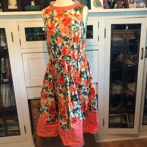 Unique Vintage floral fit and flare